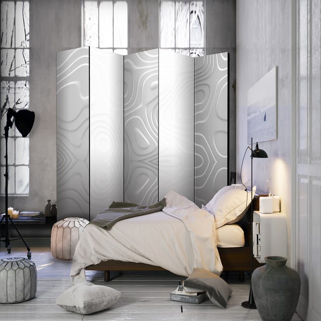 Paravento - Room Divider - White Waves Ii - 225x172