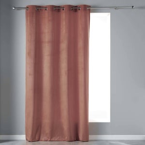 douceur d'intérieur, Rideau A Oeillets 140 X 240 Cm Velours Uni Velvetine  Kaki pas cher