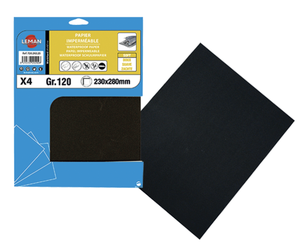 Papier Abrasif émeri Bleu Kwb 230x280 Mm - Grain 150 En Corindon Pour Métal Et Acier