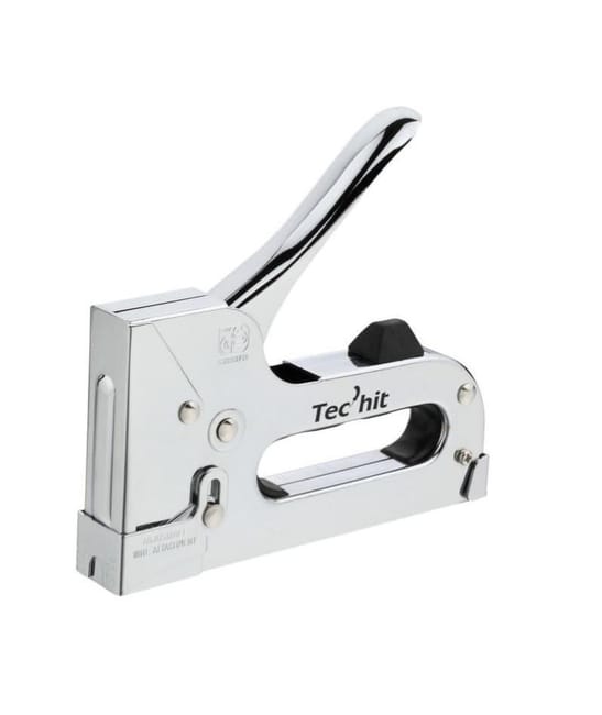 tec hit agrafeuse chrome professionnelle 400 agrafes qualite superieure leroy merlin