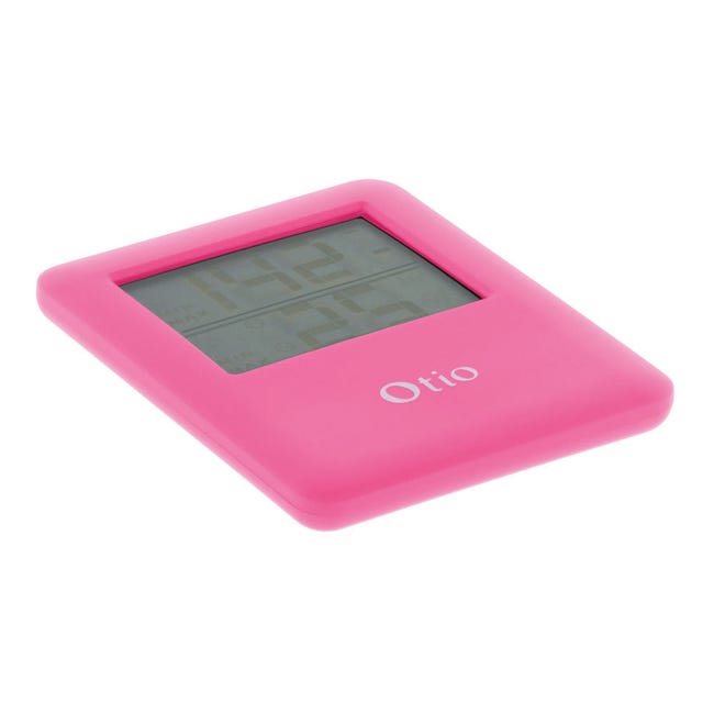 Thermomètre Hygromètre magnétique à écran LCD - Rose - Otio