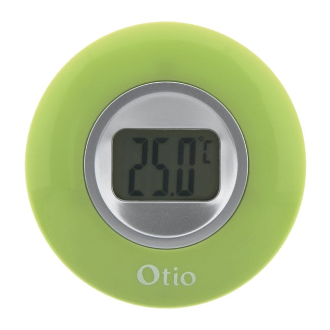 Thermomètre intérieur à écran lcd rouge ø77 mm coloris unique Otio