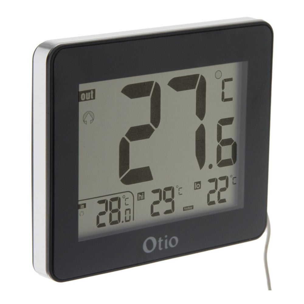 Thermomètre int/ext sans fil Blanc - Otio]