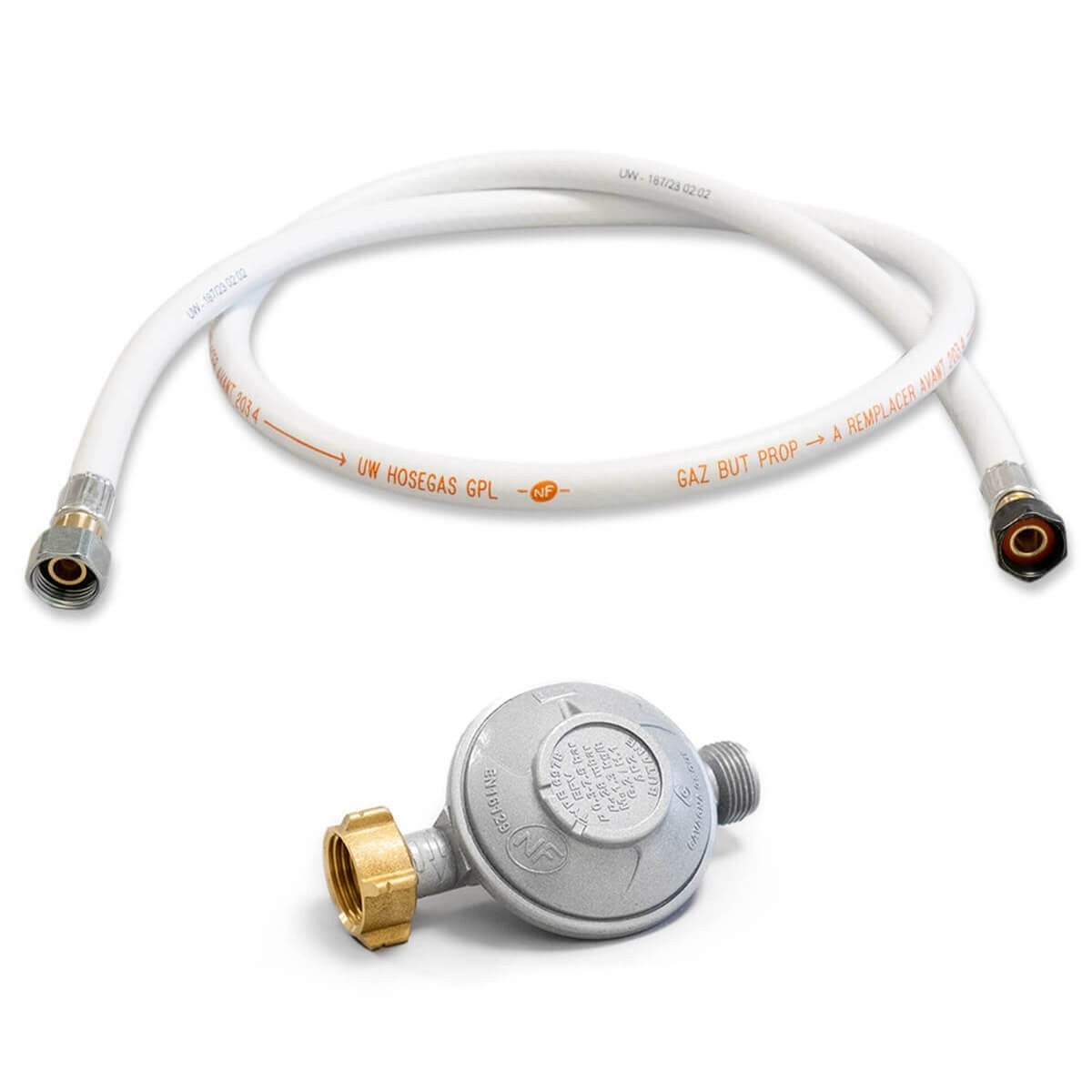 HJM Kit Regulador para Gas Butano/Propano + Tubo Flexible 35cm