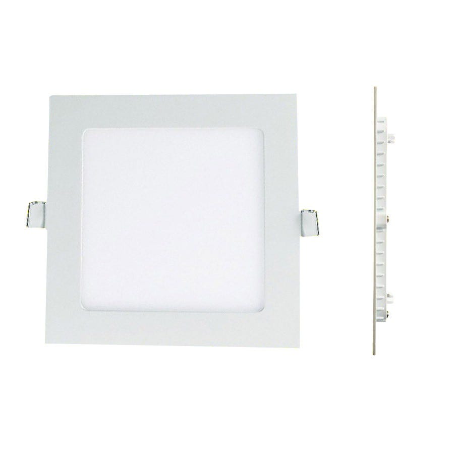 Spot LED encastrable Alba extra plat carré 3W 2700K noir IP65 dimmable  orientable