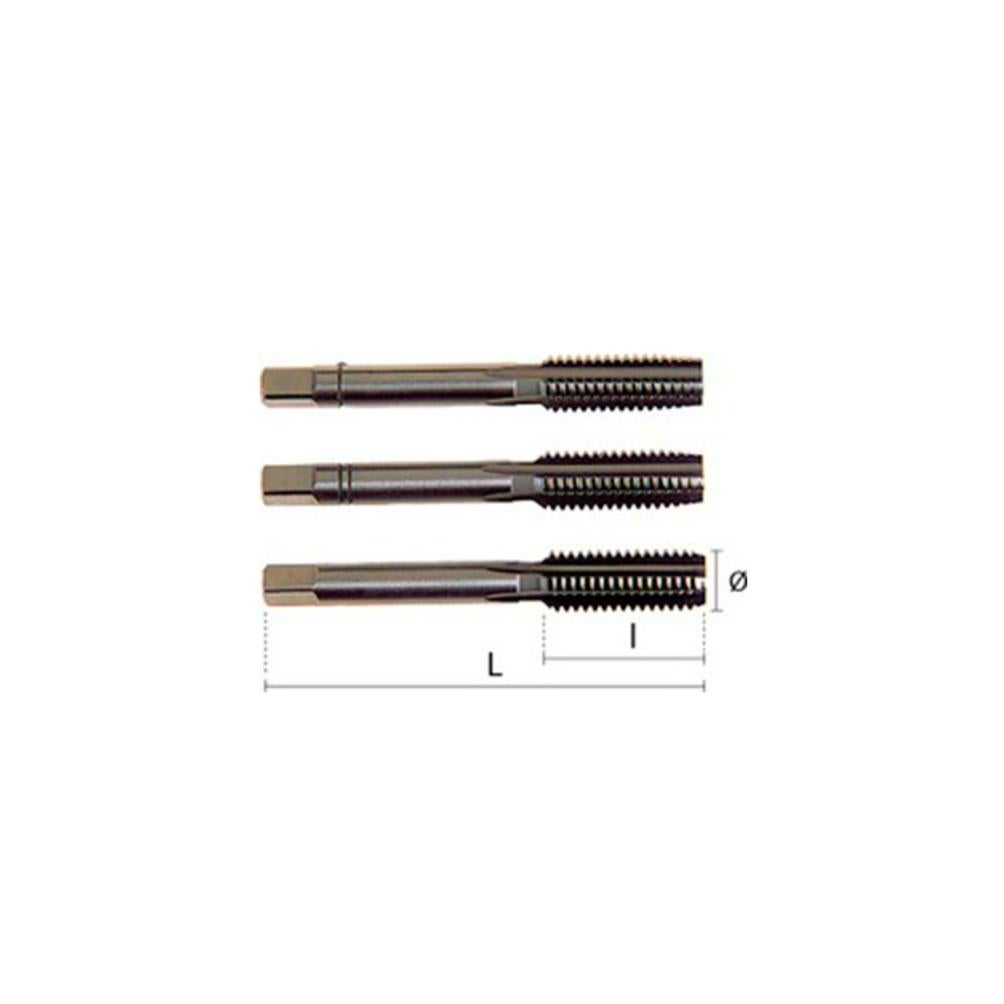 Izar - Jeu De 3 Tarauds à Main HSS DIN352 Pour Métal - Dimensions M5 X 0.80 Mm