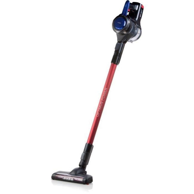 DOMO DO221SV Scopa Elettrica Senza Sacchetto 29V - Batteria Agli Ioni Di Litio, 1L, LED, 50 Min Di Autonomia - Nero/Blu