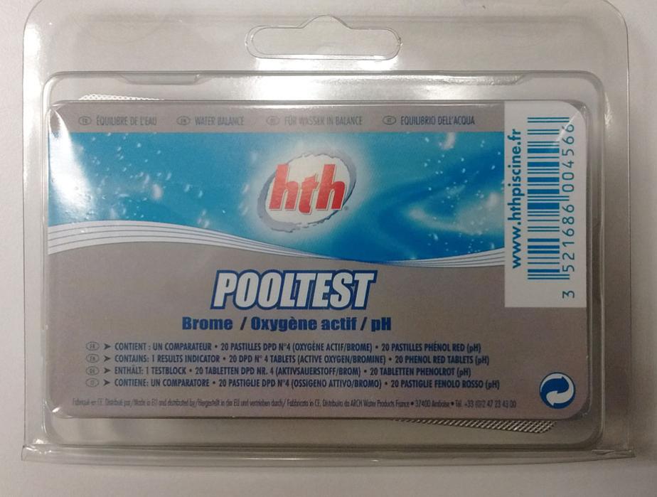 Hth Trousse D'Analyse Pooltester Chlore/pH/ALK - Kit Complet Pour Tester L'Eau De Piscine