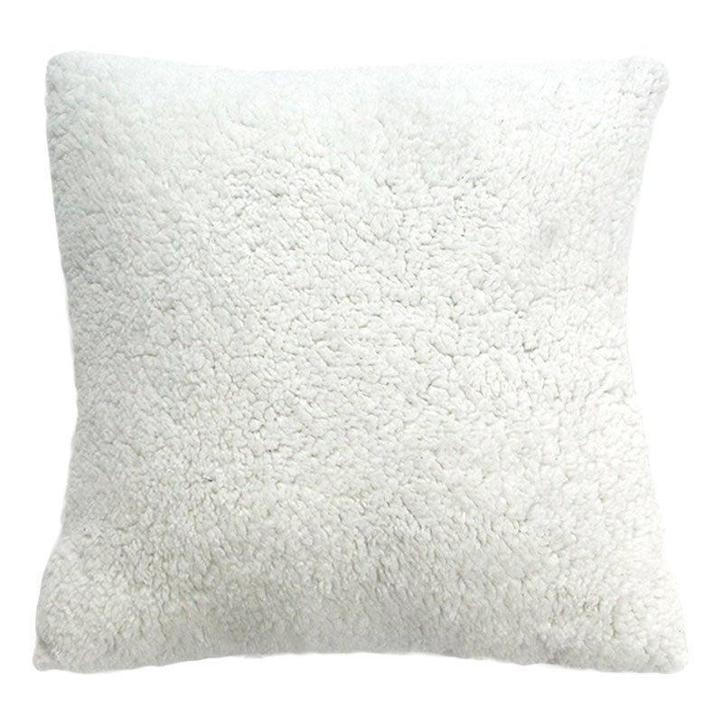 Caline Coussin Aspect Laine Extra Doux Blanc 40x40 Leroy Merlin 6728