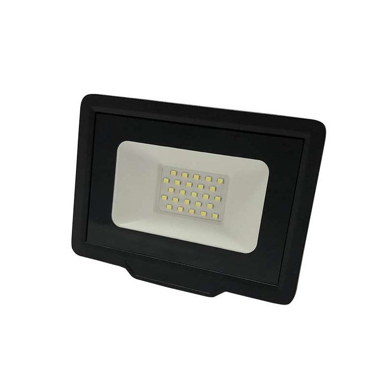 Projecteur LED Noir 20W (100W) à Détecteur IP65 1600lm - Blanc Naturel  4500K