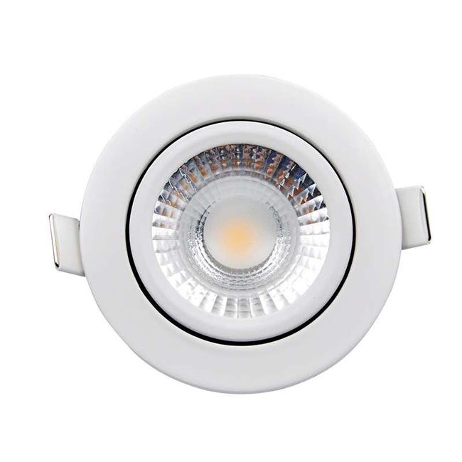 Spot LED encastrable 6W 450LM Chaud Lumière Blanche 15 SMD