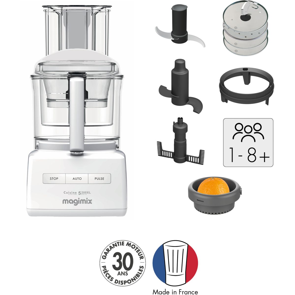 Magimix Cuisine 5200 Xl Mode D Emploi Robot multifonction MAGIMIX 18590F CS 5200 XL Blanc | Leroy Merlin