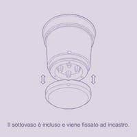 KLOTLÖNN vaso con sottovaso, da interno/esterno/blu-nero, 12 cm - Svizzera KLOTLÖNN vaso con sottovaso, da interno/esterno/blu-nero, 12 cm - Svizzera