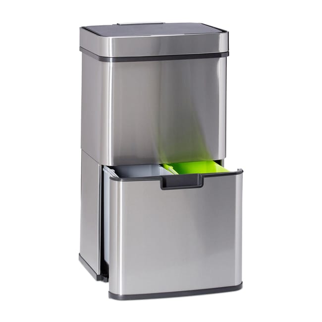 Poubelle De Tri Selectif 3 Compartiments Inox 60 Litres Ouverture Sensitive 13 Leroy Merlin Poubelle De Tri Selectif 3 Compartiments Inox 60 Litres Ouverture Sensitive 13 Leroy Merlin