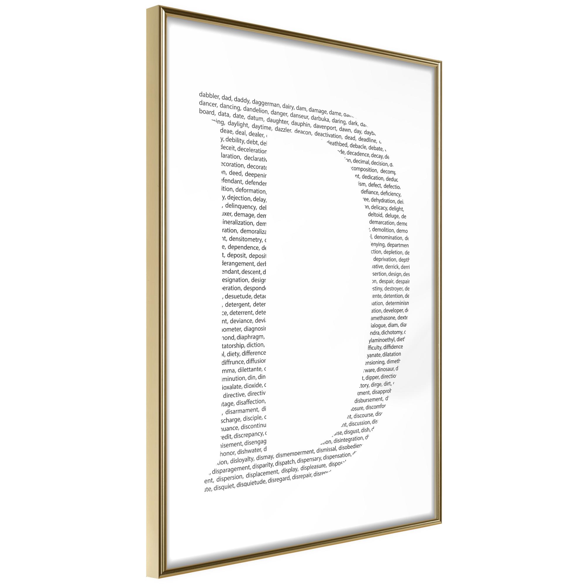 Poster Letter D Poster 40x60 Leroy Merlin