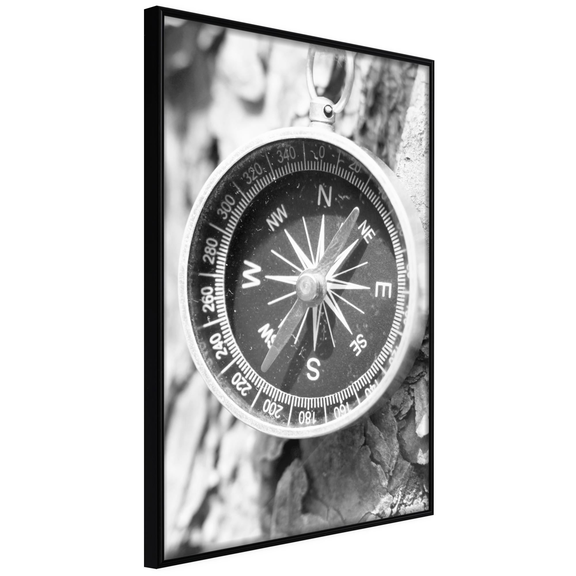 Poster - Black And White Compass [poster] - 30x45 | Leroy Merlin