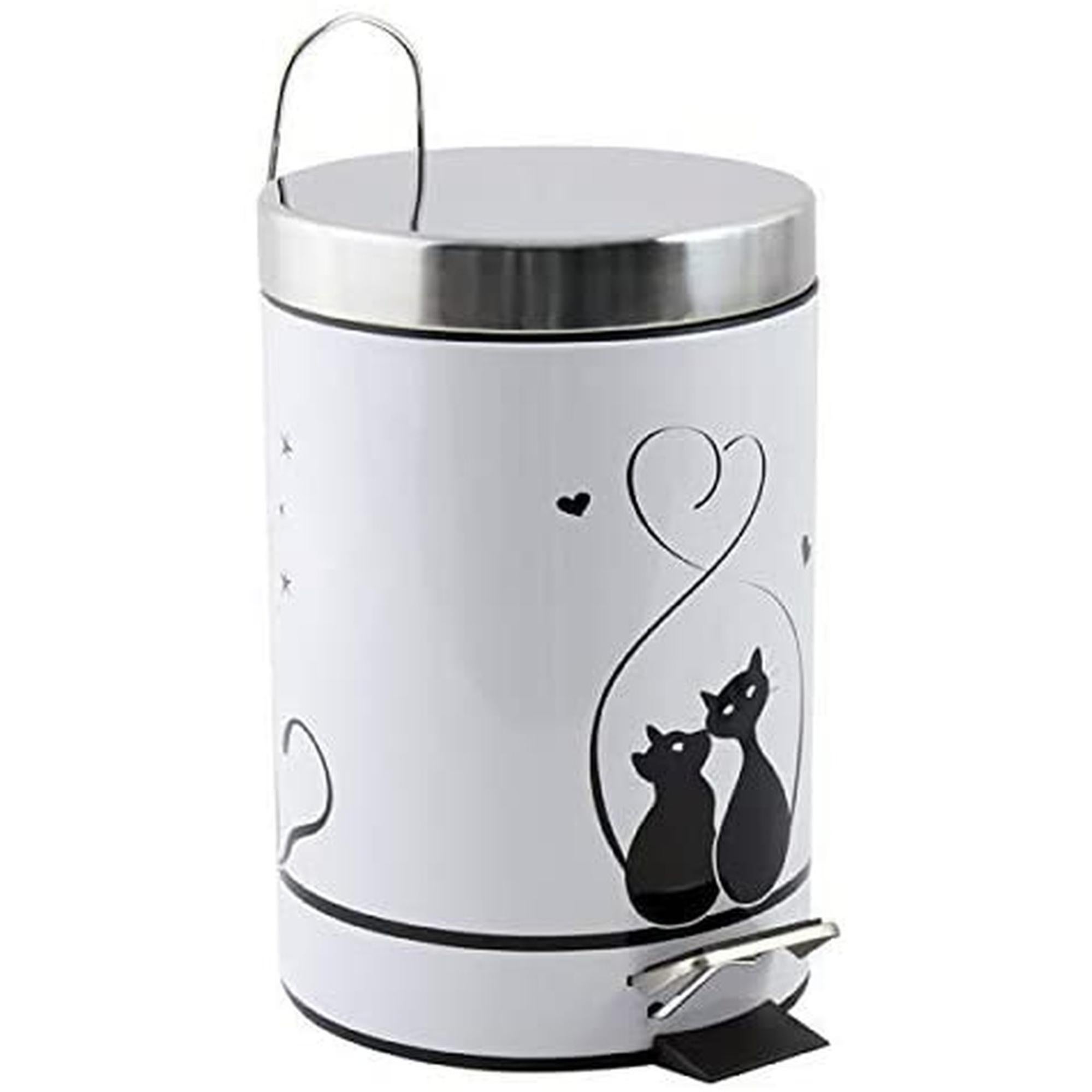 Cestino Spazzatura Con Pedale 5L Acciaio Inossidabile - Antimpronta, Satinato, AMIG - Foto 6