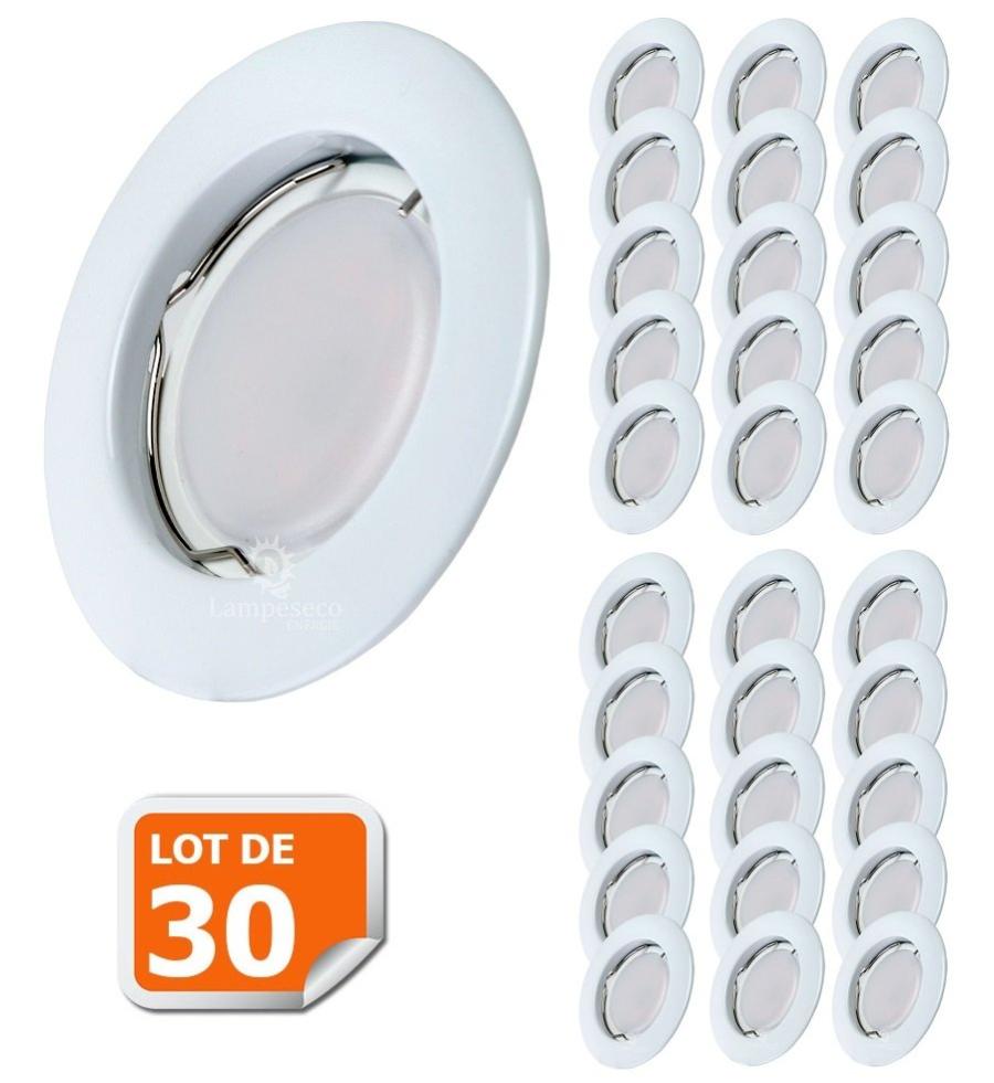 Lot de 50 Spot Led Encastrable Complete Blanc Lumière Blanc Neutre 5W eq.50W ref.770 