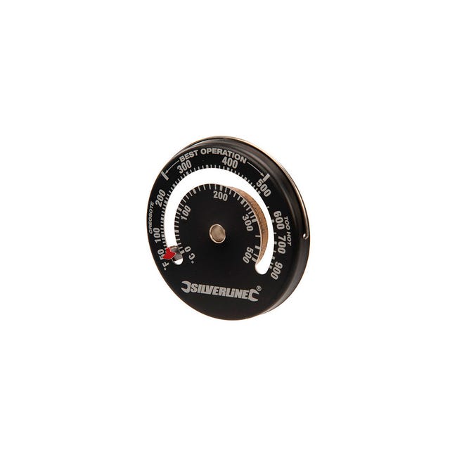 Thermomètre à poêle magnétique - 0 - 500°C / 32 - 932°F