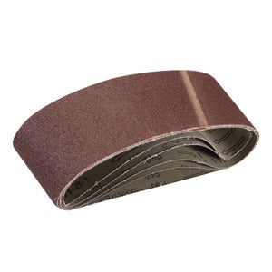 Lot de 10 bandes abrasives en tissu - 75 x 533 mm - Grain 40 - Pour ponceuse  à bande - Papier abrasif : : Bricolage