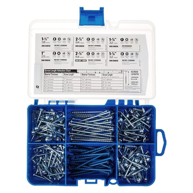 KREG Pocket Hole Assortimento di viti a foro autofilettanti 260