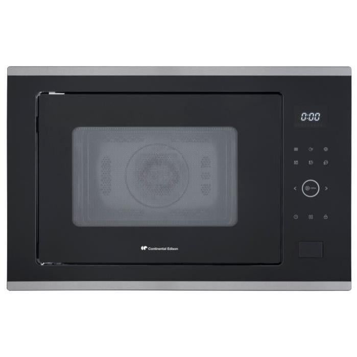 CONTINENTAL EDISON CEMO34CEB2 forno combinato microonde da incasso Nero e acciaio  inox L59,5 x H38,8 x P46,8 cm 34L Grill e convezione | Leroy Merlin