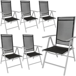 Lot de 6 chaises de jardin 63,5x65x81,5 cm en polypropylène blanc