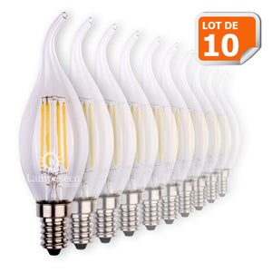 Ampoule LED E14 6w flamme équivalent 30w blanc chaud 2700k - RETIF