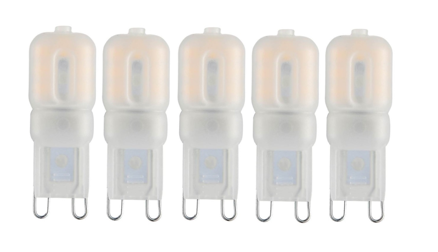 Lot De 5 Ampoules Led G9 2,5w Blanc Chaud 200 Lumens 360° Leroy Merlin