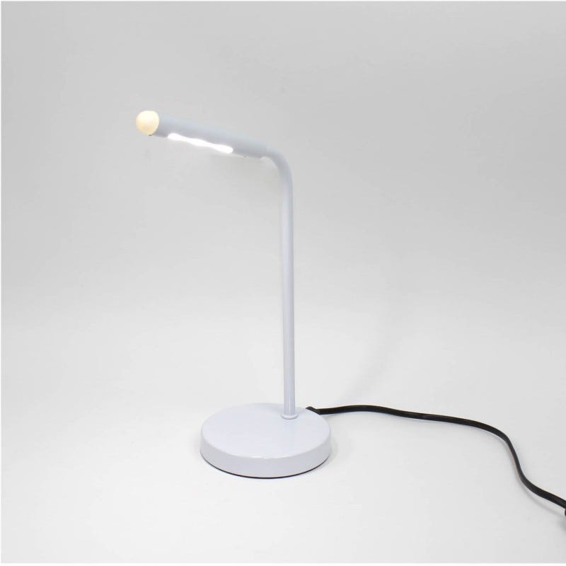 Lampe de bureau LED blanc lumière blanche rotative métal - DJEDI