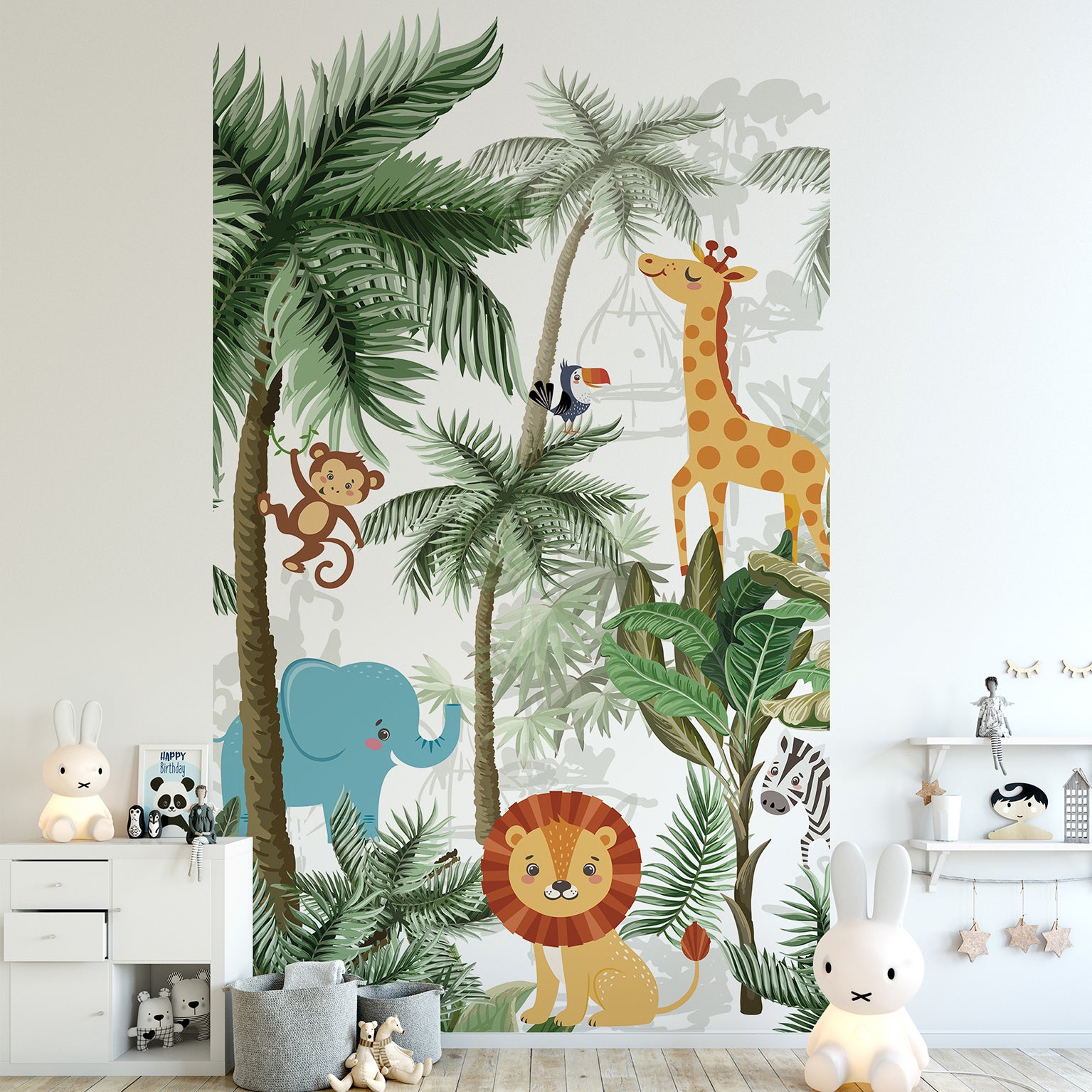 Affiche animaux de la savane nature décoration chambre d'enfant