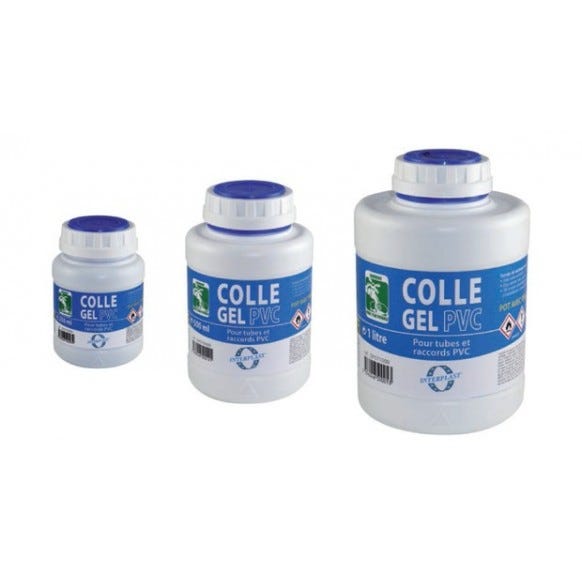 Colle PVC bleue 500ml Geb - Pour PVC rigide et souple