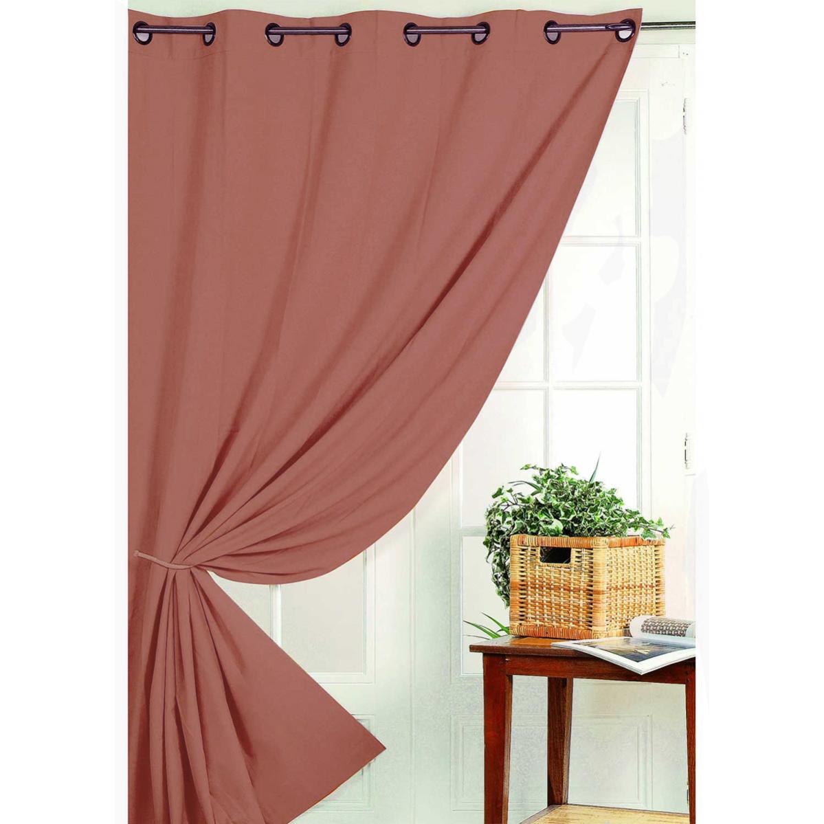 rideau rose pale occultant