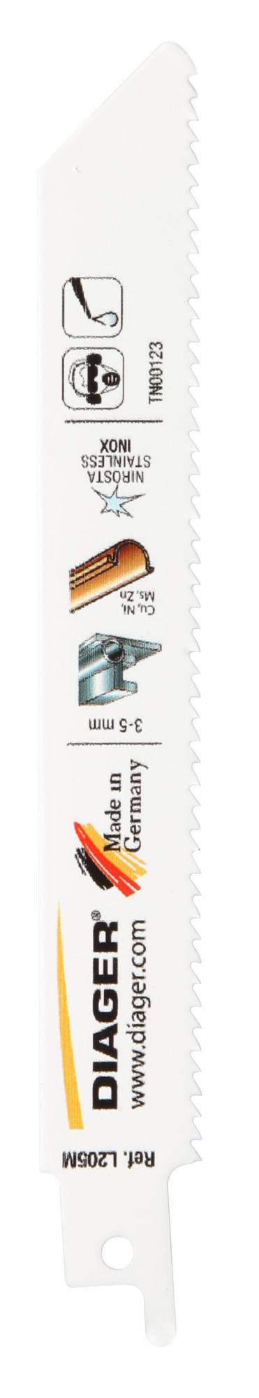 Silverline 633549 - 5 Lames Scie Sabre Pneumatique Coupe-Tôle 95x12mm