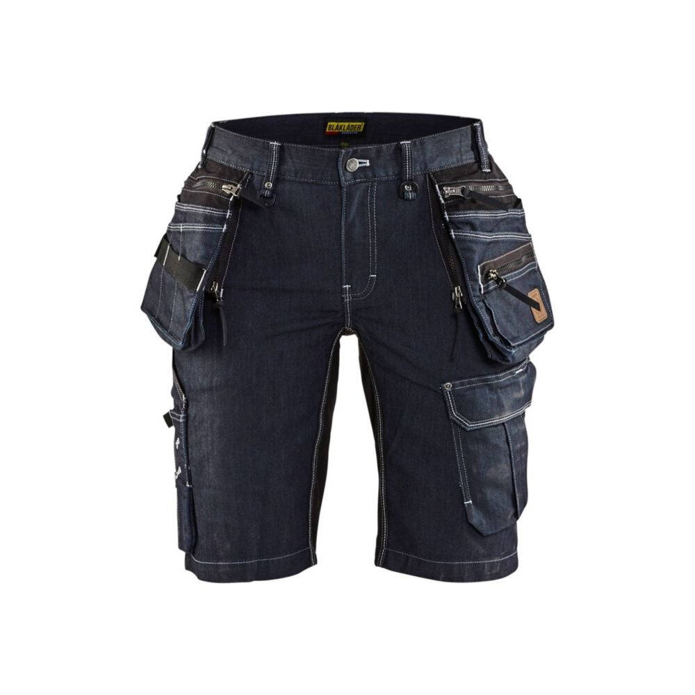 Short De Travail Femme Blaklader STRETCH 2D X1900 ARTISAN DENIM Marine ...