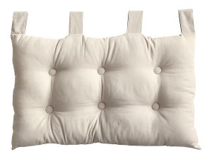 Coussin Duo tête de lit coton, souris & gris l.45 x H.45 cm