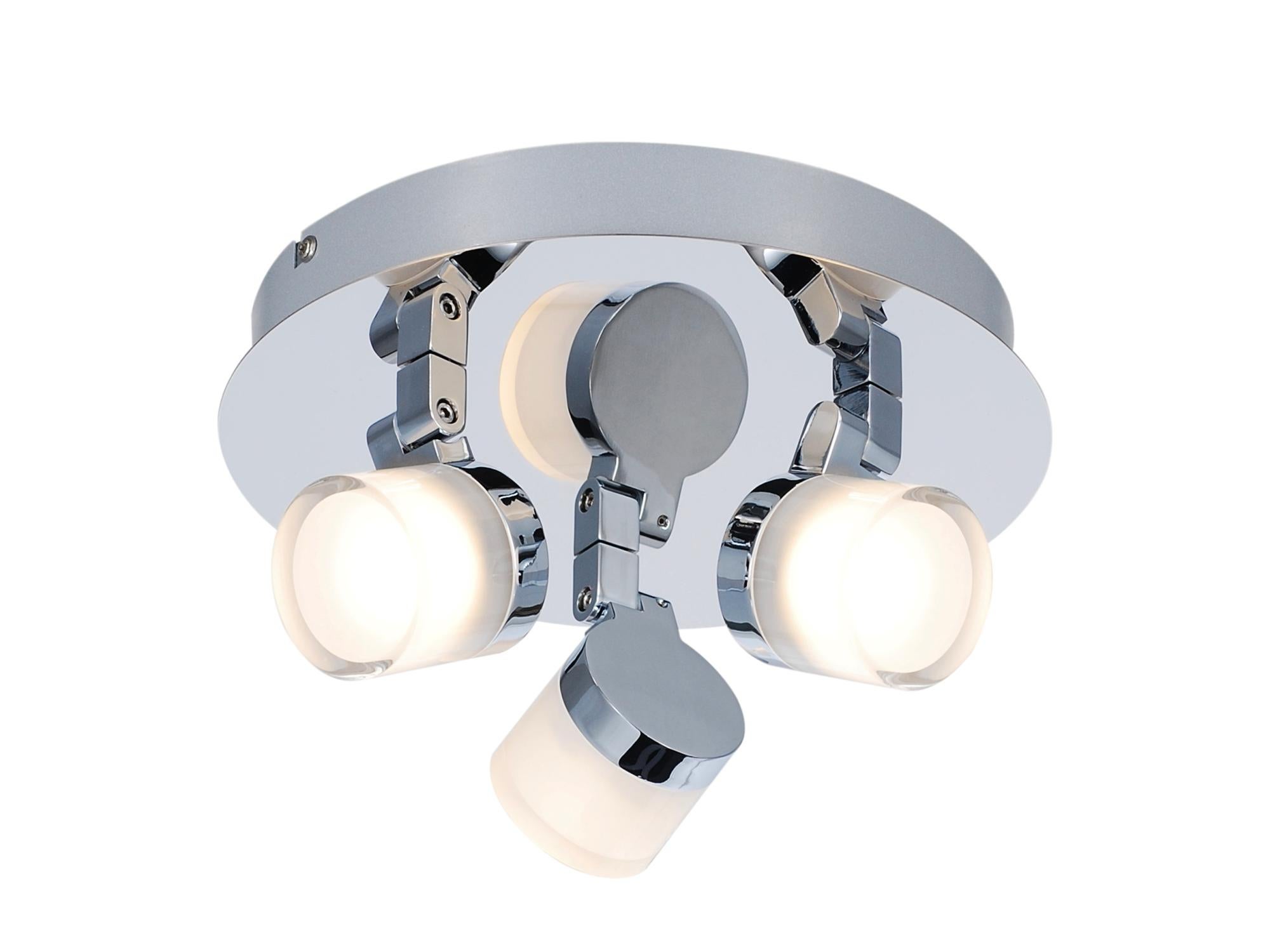 Plafonnier 3 spots spécial Salle de Bain IP44 (15 Watts 1050 LM 3000K