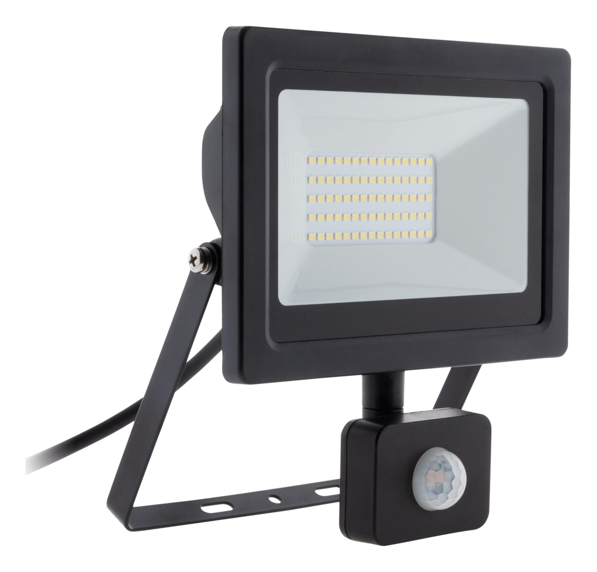 Projecteur LED mural étanche IP44 4000 Lumens 50W Noir Leroy Merlin