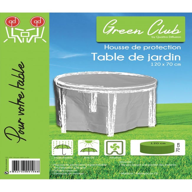 Housse De Protection Cover Air Pour Table Ronde + 6 Chaises - Ø 160 X 70 Cm  - à Prix Carrefour