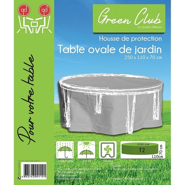 Housse de protection TABLE RECTANGULAIRE XL EXPERT - Gamm vert