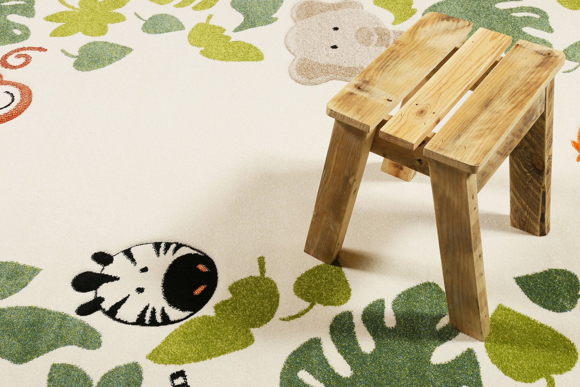 Tapis Chambre Enfant Blanc Motif Animaux Jungle 0x290cm E Safari Par Esprit Leroy Merlin