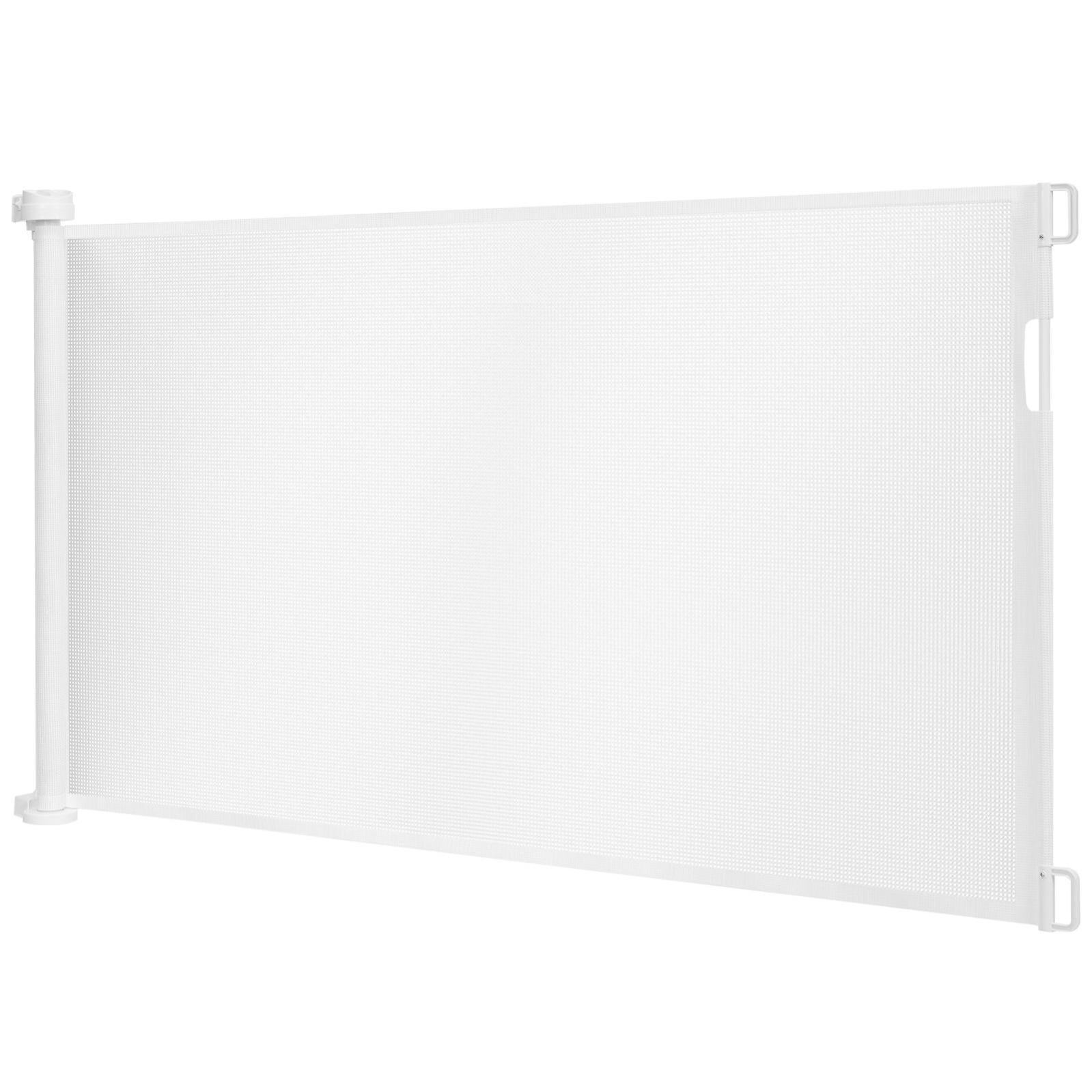Barriere De Securite Sur Enrouleur Pour Bebes Et Chiens Retractable En Textile 0 137cm Blanc Leroy Merlin