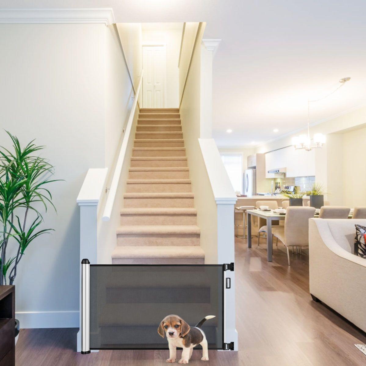 Barriere De Securite Retractable Pour Bebes Et Chiens Barriere D Escaliers Et Portes En Textile Gris Leroy Merlin Barriere De Securite Retractable Pour Bebes Et Chiens Barriere D Escaliers Et Portes En Textile Gris Leroy Merlin