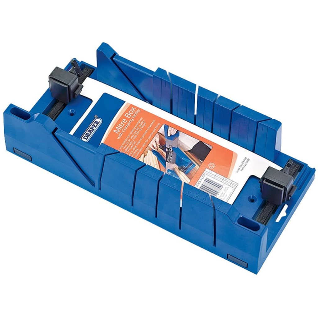 Boîte à onglets avec dispositif de serrage Bleu 09789 Draper Tools