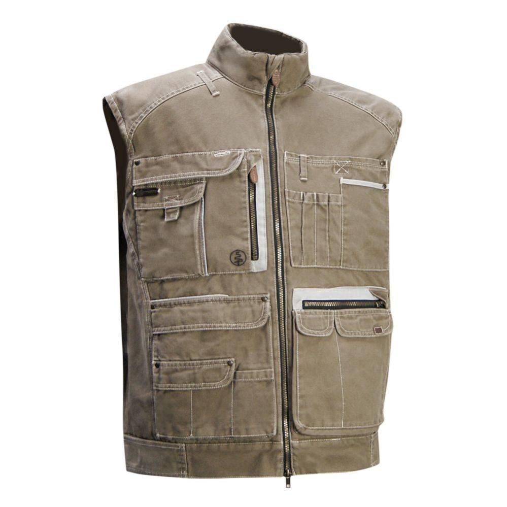 YDSH Homme Gilet De Plein Air,Gilet Veste Sans Manches En Coton
