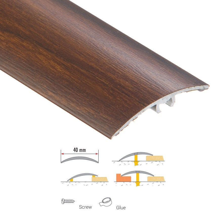 Barre De Seuil En Aluminium 40 X 1800 Mm Noyer Barre De Seuil En Aluminium 40 X 1800 Mm Noyer