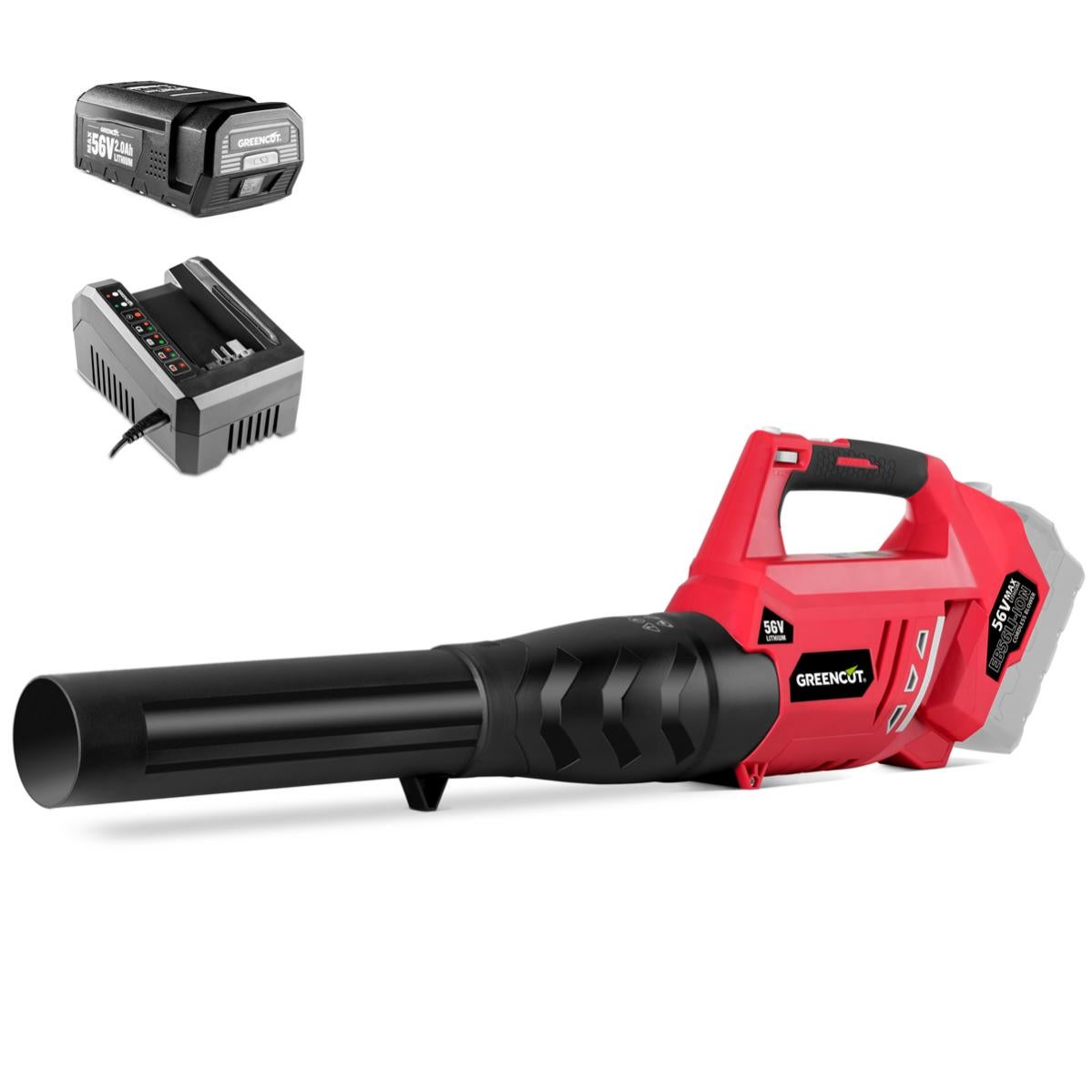 Soffiatore di foglie da giardino a batteria EB560L 56V, incl. batteria  4.0Ah BT564L e caricatore CBT560L, velocità massima 170km/h, 2.6kg -  Greencut | Leroy Merlin