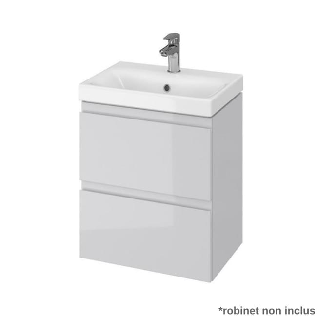 Meuble De Salle De Bain 50x35cm Faible Profondeur Gris Leroy Merlin