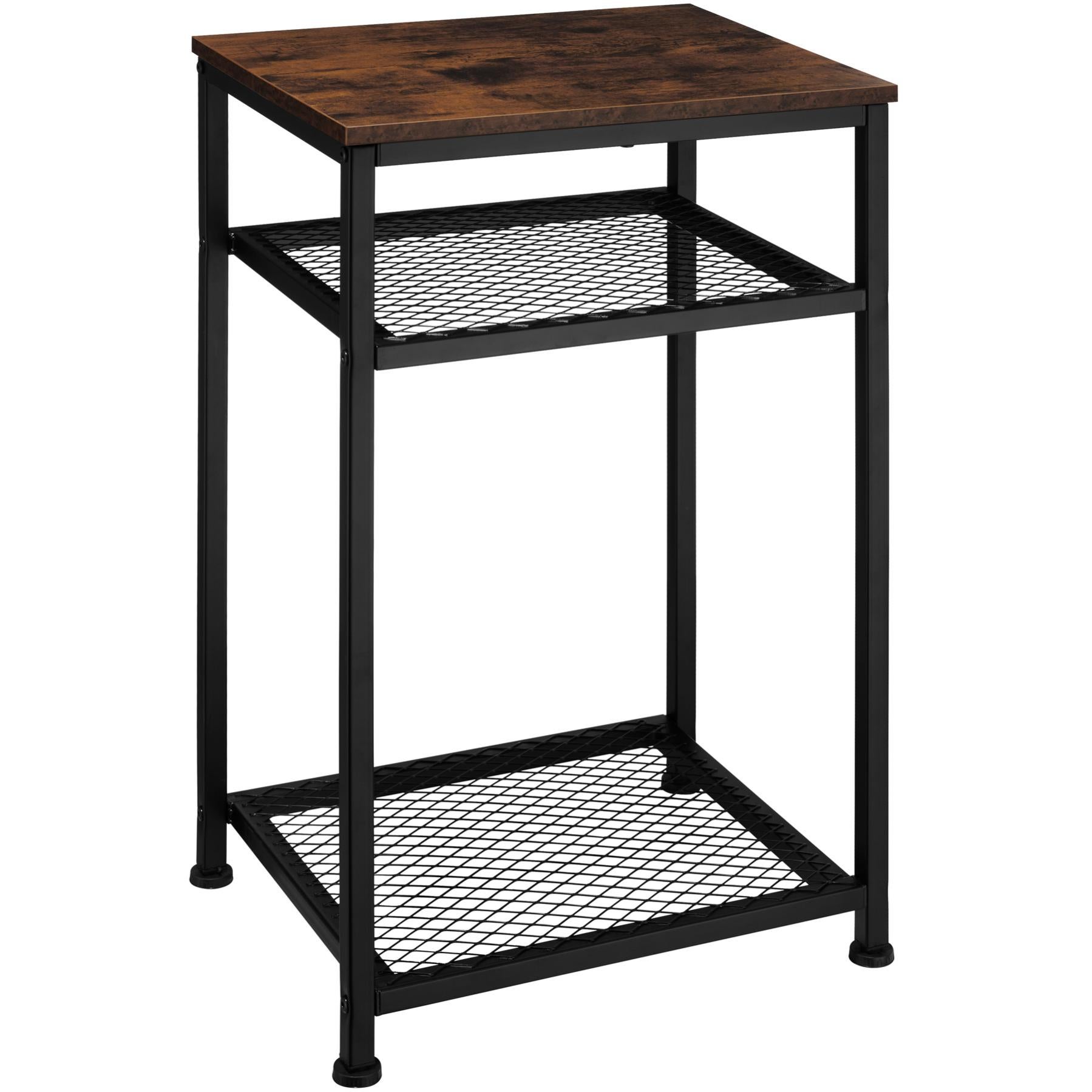 TecTake 800943 Tavolino Lincoln Stile Industriale, Due Ripiani In Reticolato, 40,5x40x50,5 Cm, Carico 75 Kg, Colore Scuro - 4