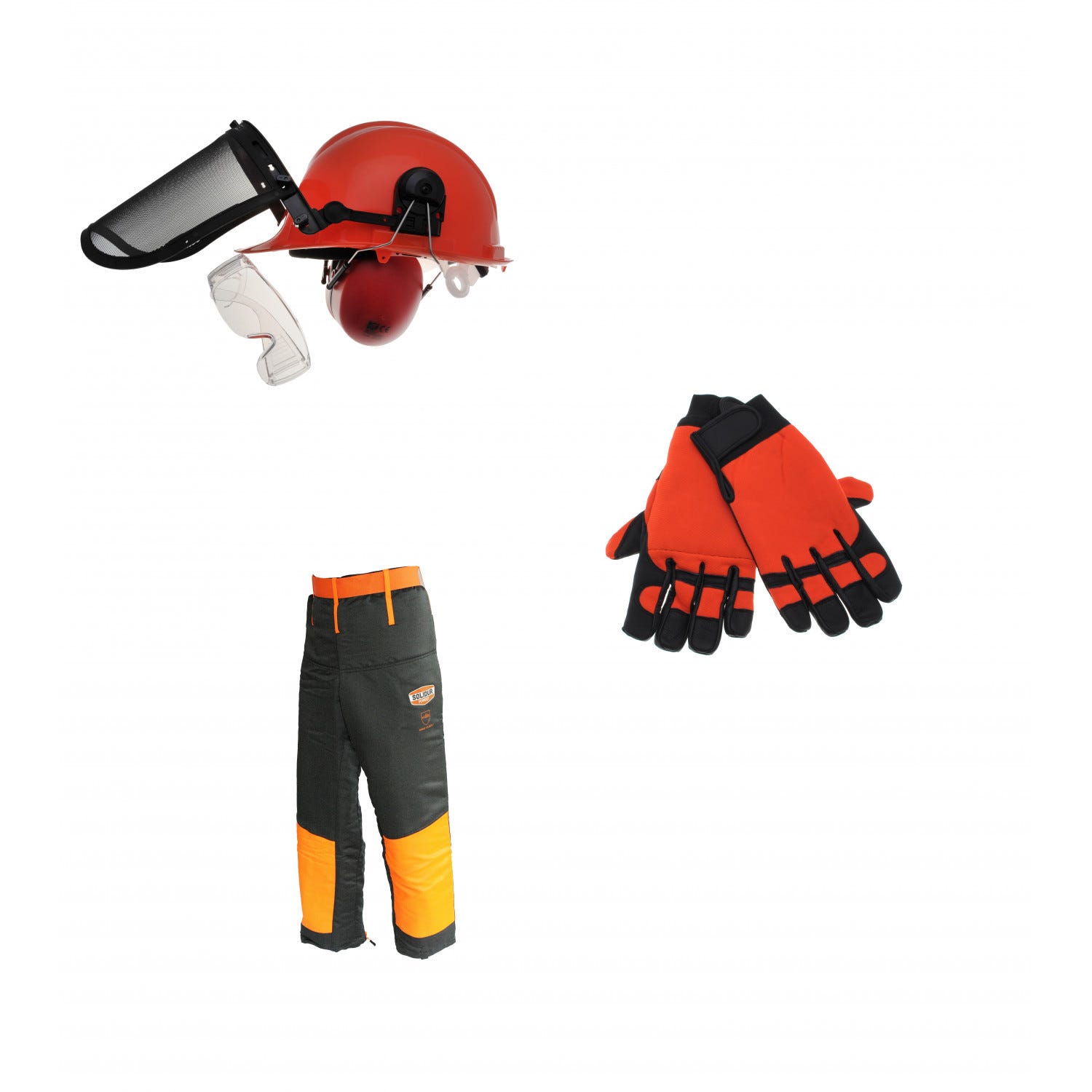 Kit complet équipement de protection pour bûcheron taille gant